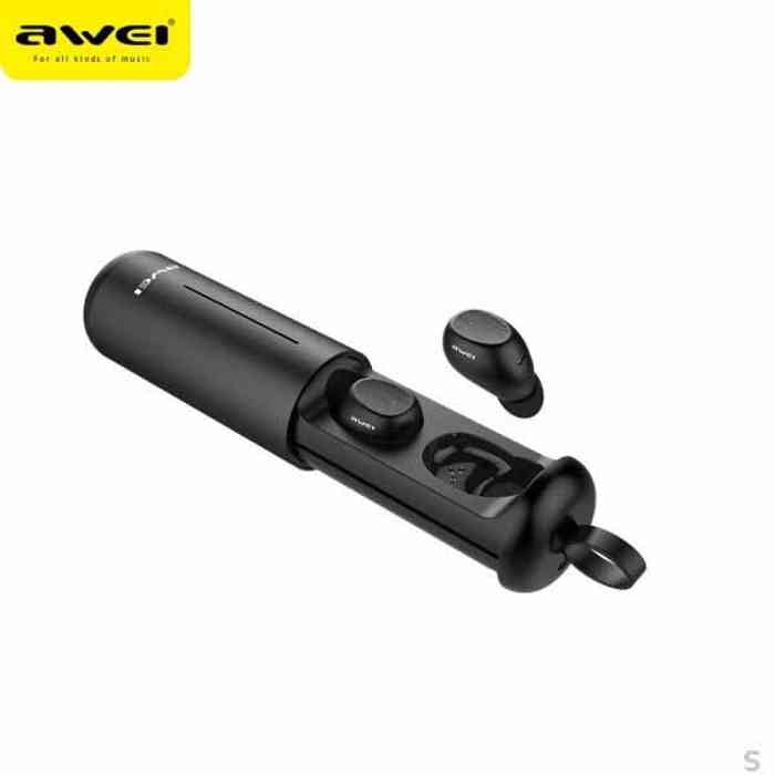 Awei T55 Touch TWS Dual Ear Bluetooth Earbuds With Charging Can